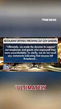 Sarah Huckabee Sanders kicked out of Arkansas restaurant #shorts