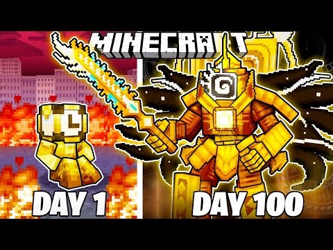 I Survived 100 Days as a CLOCKMAN GOD in Minecraft!