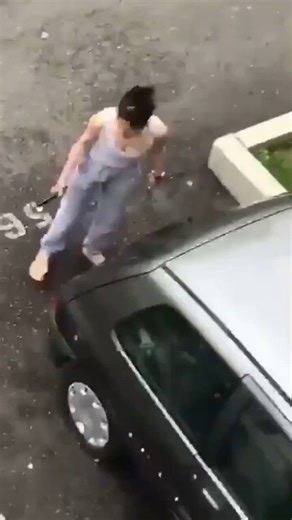 She cheated, he tried to leave, she smashed his car up, then he beat her up 🥴😭