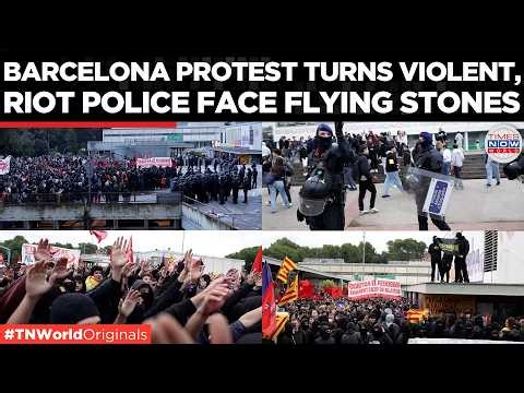 WATCH: Barcelona University Protest Turns Violent as Anti-Fascist Demonstrators Clash With Police