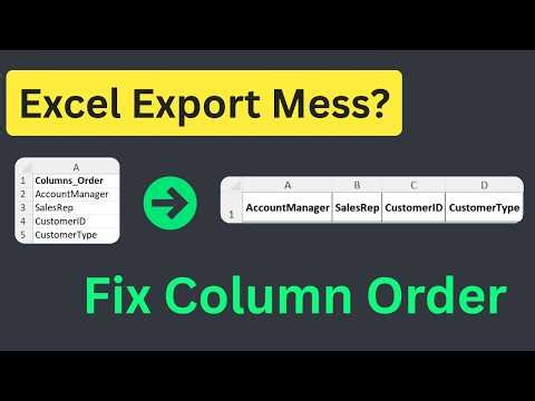 Automatically Reorder Columns in Excel with VBA