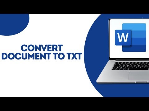 How To Convert One Document to TXT File ?