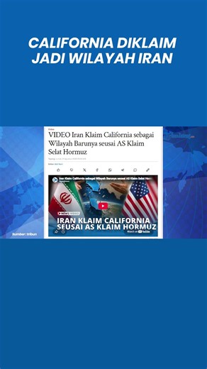 Iran Balas Ejek AS, Klaim California Jadi Wilayah Barunya