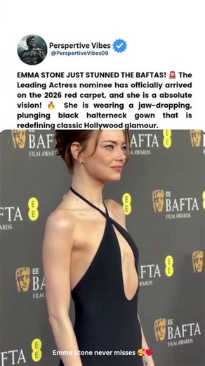 Emma Stone SHOCKS 2026 BAFTAs Red Carpet in Jaw-Dropping Plunging Gown! #viral #shorts