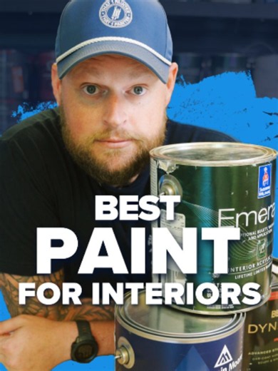 What’s the best interior paint? For most interior walls, look for something durable, washable, and built to handle everyday life. Sherwin-Williams Emerald is a great higher-end option, while Behr Dynasty and Benjamin Moore Regal Select are solid choices too. The real key? Don’t choose paint based on the brand name alone — choose the product that actually fits your project. Follow for more painting tips and product breakdowns. #InteriorPaint #PaintingTips #SherwinWilliams #BenjaminMoore #Behr #Ho