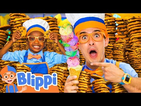 Blippi Learns Counting with a Fun Food Stacking Challenge 🍎🏗️