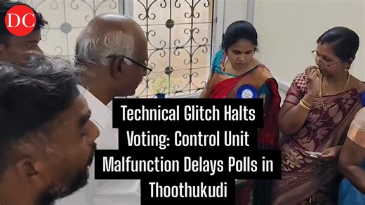 Voting was briefly delayed at Booth 295 in Duvipuram, Thoothukudi, due to a technical malfunction with the electronic control unit. #TNElections2026 #Thoothukudi(Video: PTI)