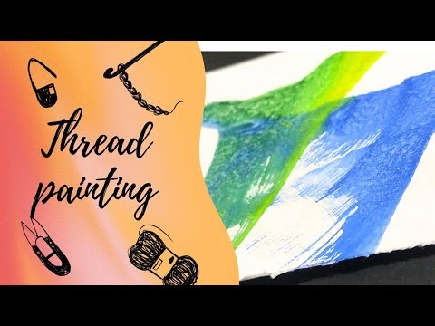 Thread Painting Art 🧵🎨 | Easy DIY Painting Trick | Beautiful Abstract Art for Beginners