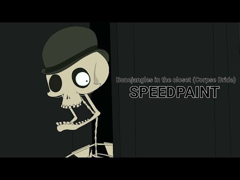 Bonejangles in the closet | Corpse Bride SpeedPaint