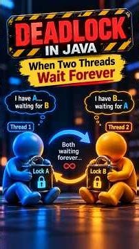 Deadlock in Java Explained🔒When Two Threads Wait Forever! #java #coding #javaprogramming #learnjava
