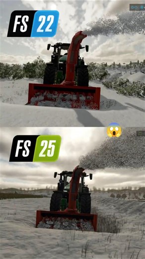 FS22 vs FS25 | Snow Plowing Challenge 🚜❄️