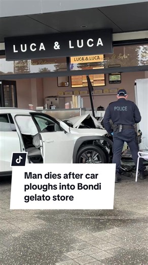 A man has died in hospital after a terrifying accident that saw his car plough into a popular Bondi gelato store on Tuesday afternoon. Read more at the link in bio 🔗 #bondi #crash #sydney #gelato