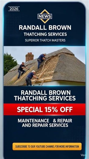 Randall Brown Thatching services construction and maintenance repairs Superior Thatch Master