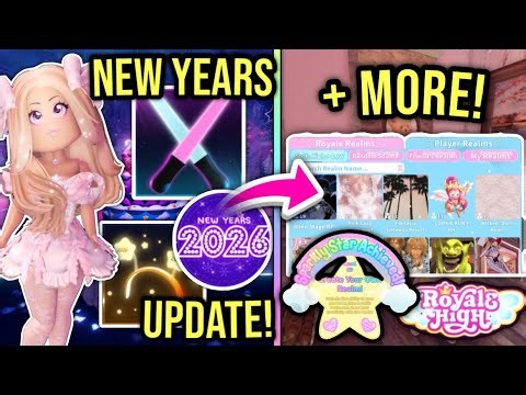 NEW YEARS UPDATE OUT NOW + MAKE YOUR OWN REALM BETA TESTING, NEW ITEMS & BADGE! | Royale High