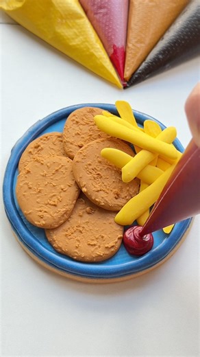 Sweet Nuggets And Fries cookie ❤️ recipes and more link in bio #cookiedecorating #satisfying #asmr