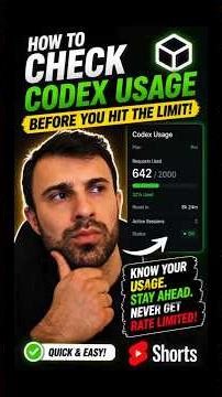 How To Check Your Codex Usage Before You Hit The Limit 👀 #ai #artificialintelligence #nextgenai