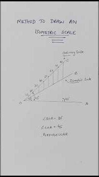 How to Draw an Isometric Scale | Step-by-Step #education #engineering #diploma #architecture