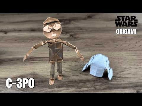 How to Make Origami C-3PO 🤖 | Star Wars Origami Tutorial