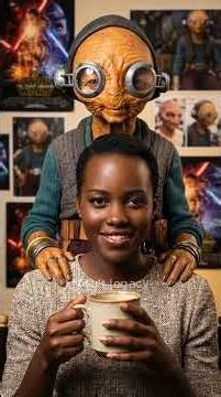 10 Star Wars Aliens & Creatures Having Coffee With Their Actors 😱☕ #shorts #starwars