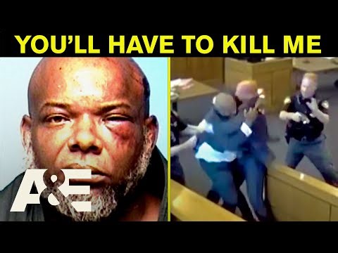 6’3”, 300-Lb Defendant Taken Down With a Taser After Fighting Deputies in Courtroom | Court Cam