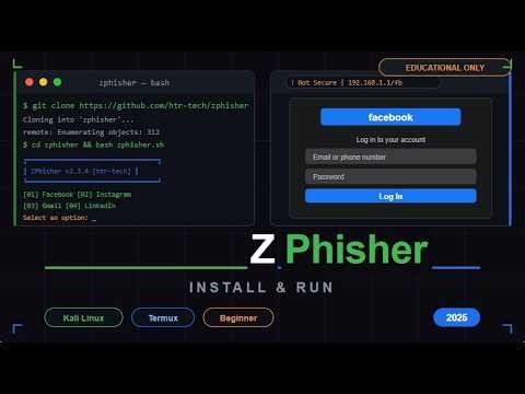 ZPhisher Install & Run in 2026 – Things Nobody Tells You! 🔥 | Kali Linux + Termux