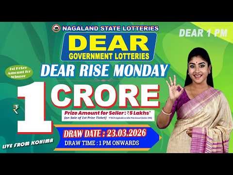 LOTTERY LIVE DEAR 1 PM 23.03.2026 NAGALAND STATE LOTTERY LIVE DEAR LOTTERY LIVE LOTTERY SAMBAD LIVE