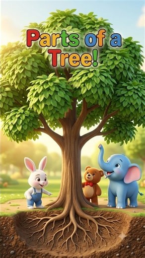Parts of a Tree for Kids 🌳 Roots, Trunk, Branches & Leaves!