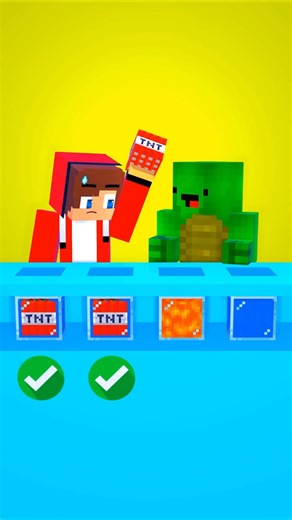 JJ vs Mikey New Boom Challenge - MAIZEN Minecraft Animation #shorts #minecraft