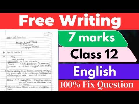 📝 7 Marks Free Writing One Shot Video || Class 12 English Model Question 2083 with Solution
