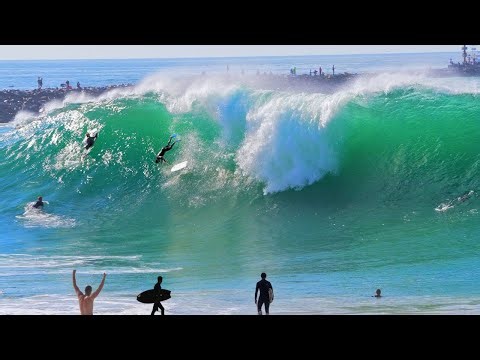 Shorebreak Carnage | The Wedge | 4K | RAW FOOTAGE