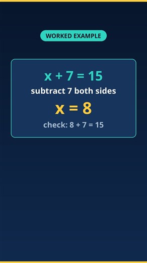 Solve for X: One-Step Equations