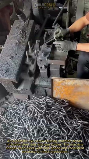 Amazing Eye Bolt Making Machine! #Manufacturing #Metalworking #Factory