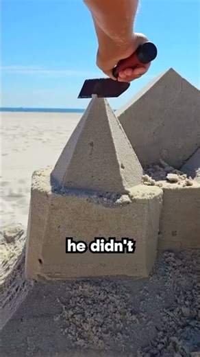 He Built an Impressive Sandcastle