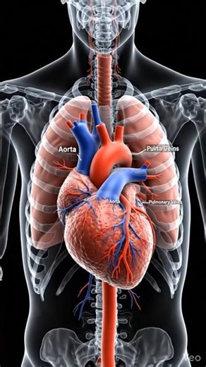 The Beating Heart in 3D ❤️ | Real-Time Blood Flow Animation #heartflow #flowfield #shorts