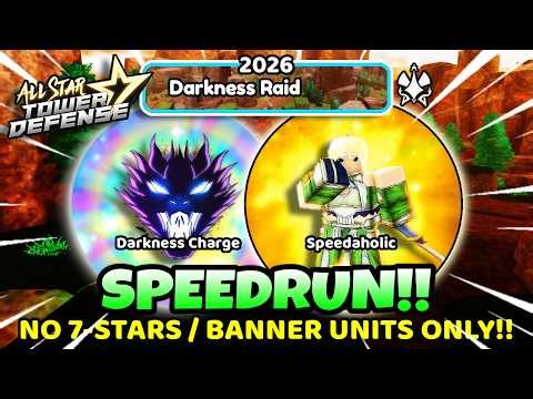 SOLO SPEEDRUN Darkness Raid (No 7-Stars!) | OG All Star Tower Defense Roblox | OG ASTD