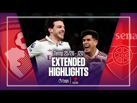 Bournemouth vs. Arsenal | Highlights Premier League | Jornada 20 | Telemundo Deportes