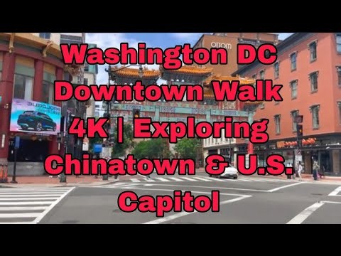 Washington DC Downtown Walk 4K | Exploring Chinatown & U.S. Capitol part 2
