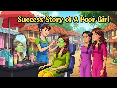 Success Story of A Poor Girl | Moral Stories | Cartoon | English Story | learn English | Motivation