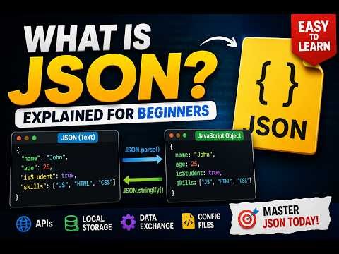 What is JSON? | JavaScript JSON Explained | JSON.parse() & JSON.stringify()