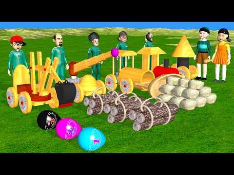Scary Teacher 3D vs Squid Game Making a Wooden Car Remote Control 5 Times Challenge