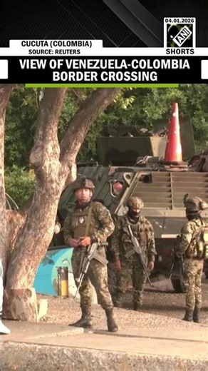 View of Colombia-Venezuela border crossing as Trump says US will run Venezuela