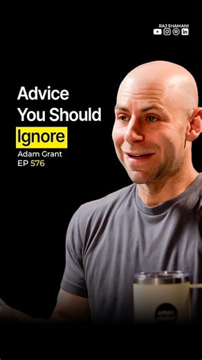 Never Follow This Advice | ‪@adammgrant‬ - Raj Shamani #shorts