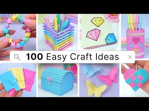 100 DIY Easy Craft Ideas / Paper Craft / Cute Gift / How to Make / Miniature craft / School Project