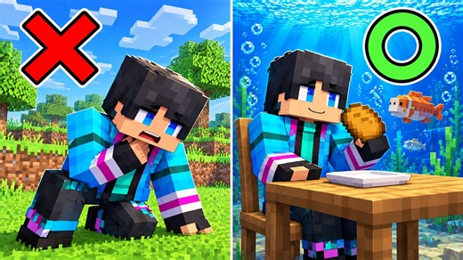 水の中でしか生きられない世界でサバイバル【 マイクラ / マインクラフト 】-ウォーターチャレンジ | ツベトレ