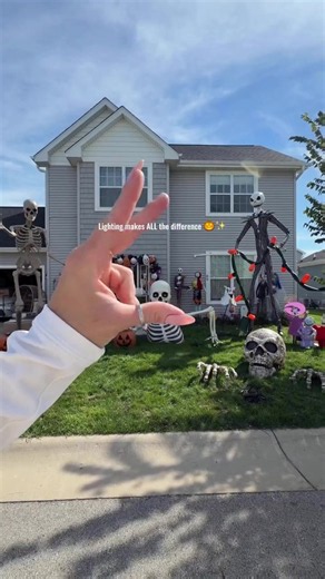 Lights that make your Halloween setup stand out. The tutorial is coming soon. Stay tuned. #GoveeOutdoorLights #Halloweendecor