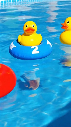 Count along with the swimming ducks #learning #toddlers