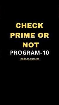 program to check prime or not using python #prime #checkprime #python