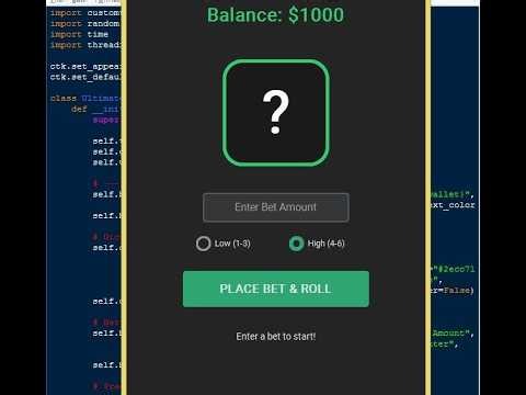 Roll the Dice Game Using Tkinter in Python