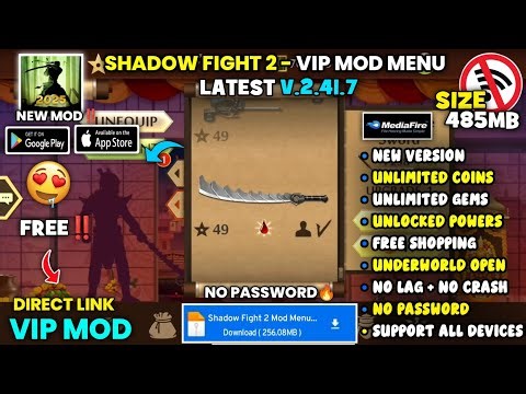 Shadow Fight 2 Mod APK | Unlimited Everything + Underworld + All Weapons Unlocked | VIP Mod 🔥