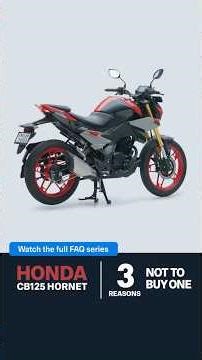 3 reasons not to buy one | Honda CB125 Hornet 2026 FAQ #03